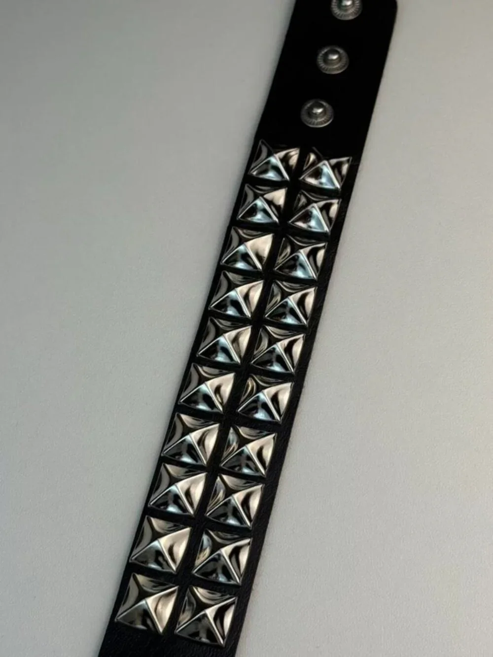 Silver Pyramid Stud Bracelet‎